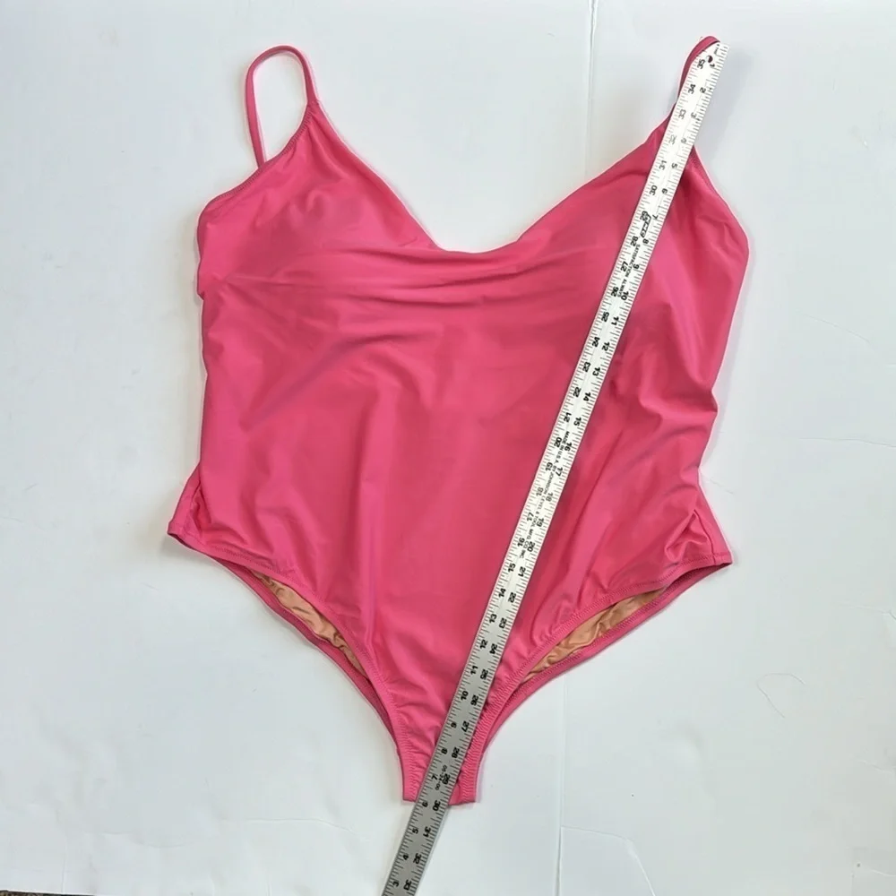 J. Crew Scoopneck One Piece Swimsuit Women's Plus 24 Pink New  BF162‎